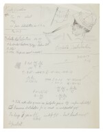 Feynman, Richard P. Autograph Manuscript On Particle Physics, With Original Drawing By Feynman, Ca. 1980