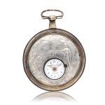 A silver single-cased verge watch with polychrome enamel painted erotic scene concealed beneath the dial Circa 1810, no. 6496