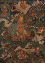 A thangka depicting King Gesar of Ling, Tibet, 17th century