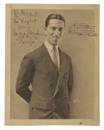 GEORGE GERSHWIN |  Signed and inscribed photo with musical quotation to Maxie Rosenzweig, who first inspired him to become a musician