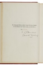 Clemens, Samuel Langhorne | The Autograph Edition of Mark Twain's Writings, double-signed as Clemens and Twain.
