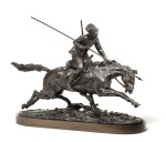 GALLOPING COSSACK: A BRONZE FIGURAL GROUP, AFTER THE MODEL BY EVGENI LANCERAY (1848-1886)