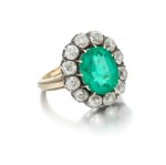 Emerald and diamond ring (Anello con smeraldo e diamanti), 1910