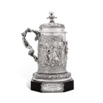 The Molyneux Cup, Liverpool Races, July 1864. A large Victorian silver racing prize tankard, Charles Frederick Hancock for Hancock, Son & Co., London, 1863