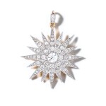 Broche pendentif diamants | Diamond pendant brooch