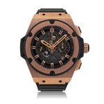 BIG BANG KING POWER UNICO, REF 701.OX.0180.RX LIMITED EDITION PINK GOLD AND RUBBER SEMI-SKELETONIZED FLY-BACK CHRONOGRAPH WRISTWATCH WITH DATE CIRCA 2012
