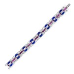 Bracelet lapis-lazuli, rubis et diamants | Lapis lazuli, ruby and diamond bracelet