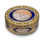 A large gold and enamel ‘tribute’ snuff box, late 19th century