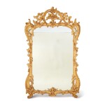 A LOUIS XV CARVED GILTWOOD MIRROR, MID-18TH CENTURY