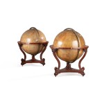 A pair of 36-inch globes, by Malby and Son, mid-19th century | Paire de globes, par Malby and Son, milieu du XIXe siècle