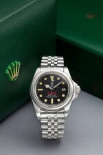 REFERENCE 1665 ‘DOUBLE RED' SEA DWELLER A STAINLESS STEEL WRISTWATCH DATE AND BRACELET, CIRCA 1978