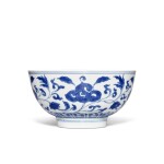 A blue and white 'floral' bowl, Mark and period of Kangxi | 清康熙 青花纏枝花卉紋盌 《大清康熙年製》款