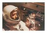 [GEMINI 3] VINTAGE CHROMOGENIC PRINT OF VIRGIL "GUS" GRISSOM AND JOHN YOUNG IN THE SPACE CAPSULE, CA MARCH 1965.