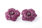 Pair of ruby ear clips, Michele della Valle