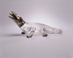 A Rare Victorian Silver-Mounted Glass "Crocodile" Claret Jug, Sampson Mordon & Co., London, 1884