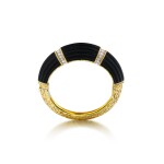 Piaget | Bracelet jonc onyx, résine et diamants | Onyx, resin and diamond bangle bracelet