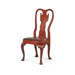Very Rare Queen Anne Carved and Figured Walnut Compass-Seat Side Chair, Philadelphia, Pennsylvania, Circa 1735