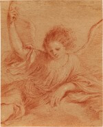 Study of an angel, with his right arm raised