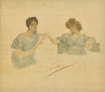 SIR LAWRENCE ALMA-TADEMA, O.M., R.A. | Portraits of Laura and Anna Alma-Tadema