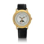 Odysseus, Ref. 170.7.84  Yellow gold triple calendar wristwatch with moon phases  Circa 1990