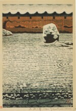 SHIRO KASAMATSU (1898–1991), SHŌWA PERIOD, 20TH CENTURY | SNOW AT THE STONE GARDEN (YUKI NO ISHINIWA) 