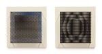 Vibrations carré noir et bleu & Vibration noir et blanc (A Pair of Works)