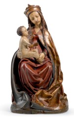 SOUTHERN GERMAN, PROBABLY UPPER RHINE, LATE 15TH CENTURY | VIRGIN AND CHILD ENTHRONED