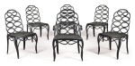 ATTRIBUTED TO FRANCES ELKINS | SET OF SIX LOOP CHAIRS