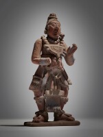 Maya Figure with Removable Headdress, Jaina, Late Classic, circa AD 550 - 950