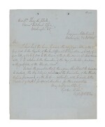 Lee, Robert E. A letter regarding the reservation of the Florida Keys for military forces