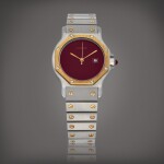 Santos Octagonale, Reference 2966 | A stainless steel and yellow gold wristwatch with date and bracelet | Circa 1990