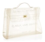 Transparent vinyl and yellow hardware handbag, Kelly 40 Beach bag, Hermès, 1999