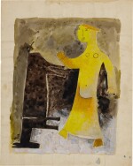Untitled (Yellow figure with Donkey)