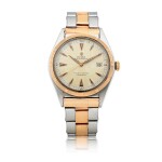 ROLEX | 'BUBBLEBACK' OYSTER PERPETUAL, REF 5031 STAINLESS STEEL AND PINK GOLD WRISTWATCH WITH DATE AND BRACELET CIRCA 1948