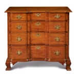 CHIPPENDALE CARVED WALNUT BLOCK-FRONT CHEST OF DRAWERS, CONNECTICUT, CIRCA 1770