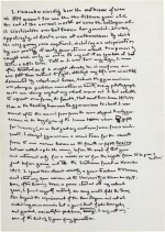 F.A. Hayek | Autograph manuscript personal and family memoir, 1988-89