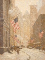 LAURENCE A. CAMPBELL | WINTER ON BROAD STREET, NEW YORK CITY