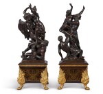 A Pair of French Bronze Groups Depicting the Rape of Orithyia by Boreas, After Gaspard Marsy and Anselme Flamen, and the Rape of Proserpina by Pluto, After François Girardon, Late 17th/ Early 18th Century