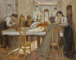 KONSTANTIN FEDOROVICH YUON | In the Dining Room (Portrait of the Weideman Family at Petrovskoe)