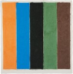 Colored Paper Image XXI (Orange Blue Black Green Brown)