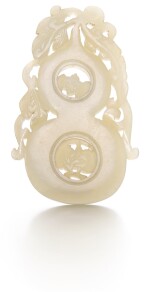 A PALE CELADON JADE DOUBLE-GOURD PENDANT, CHINA, QING DYNASTY, 18TH/19TH CENTURY
