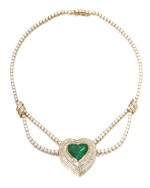 Emerald and diamond necklace | 祖母綠配鑽石項鏈
