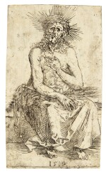 The Man of Sorrows Seated (B., M., Holl. 22)