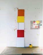 Sunlight on Orange, Red and White Canvases