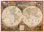 [FER] | Mappe-monde ou carte generale de la terre, 1760, large hand-coloured wall-map