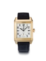 JAEGER-LECOULTRE | REVERSO SQUADRA REF 230.2.77 A PINK GOLD REVERSIBLE AUTOMATIC DUAL TIME WRISTWATCH WITH DATE AND DAY/NIGHT INDICATION CIRCA 2008