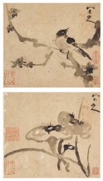 朱耷(款) 　靈芝小鳥｜Attributed to Zhu Da, Lingzhi and Bird