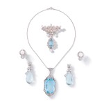 Ensemble de bijoux aigues-marines | Set of aquamarine jewels