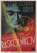 CRIME AND PUNISHMENT/RASKOLNIKOV (1935) POSTER, SWEDISH 