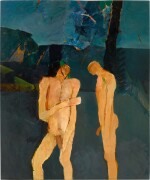 Two Bathers by a Pool